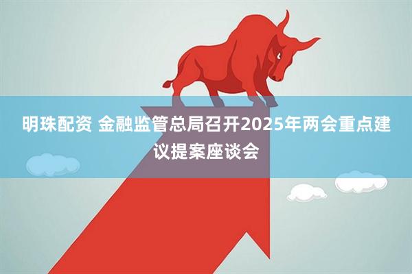 明珠配资 金融监管总局召开2025年两会重点建议提案座谈会